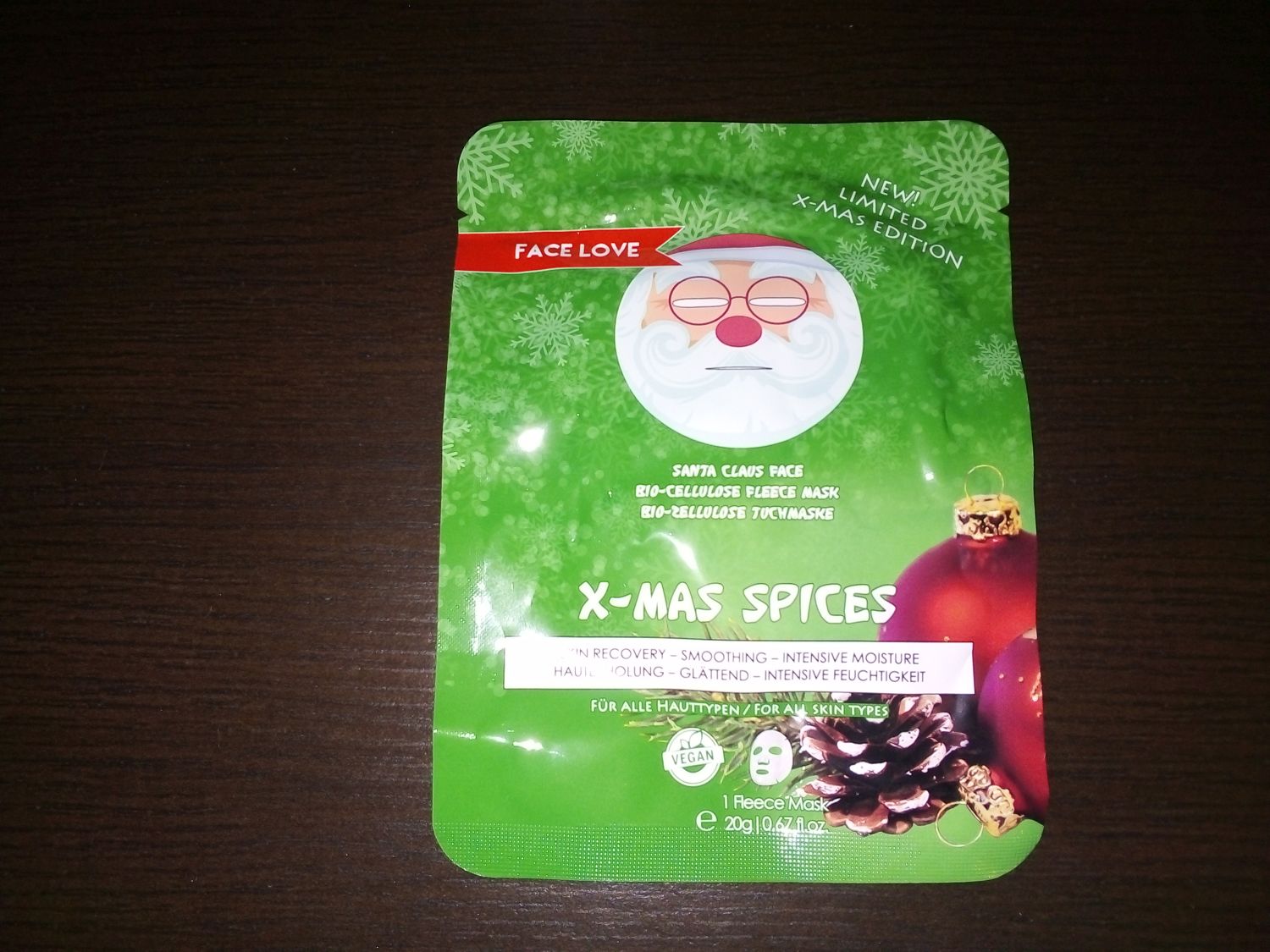 face love santa claus mask