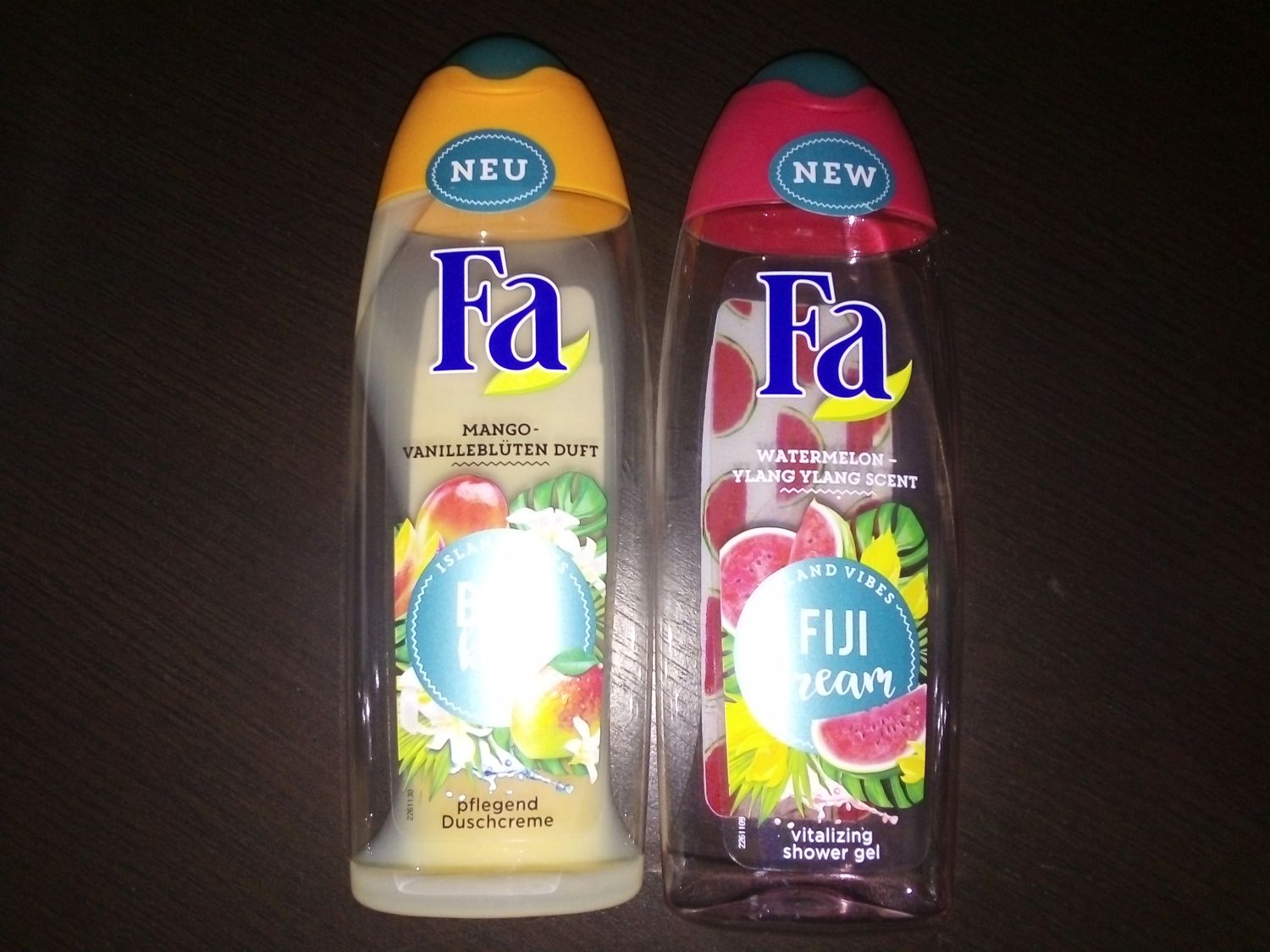 fa island vibes shower gels