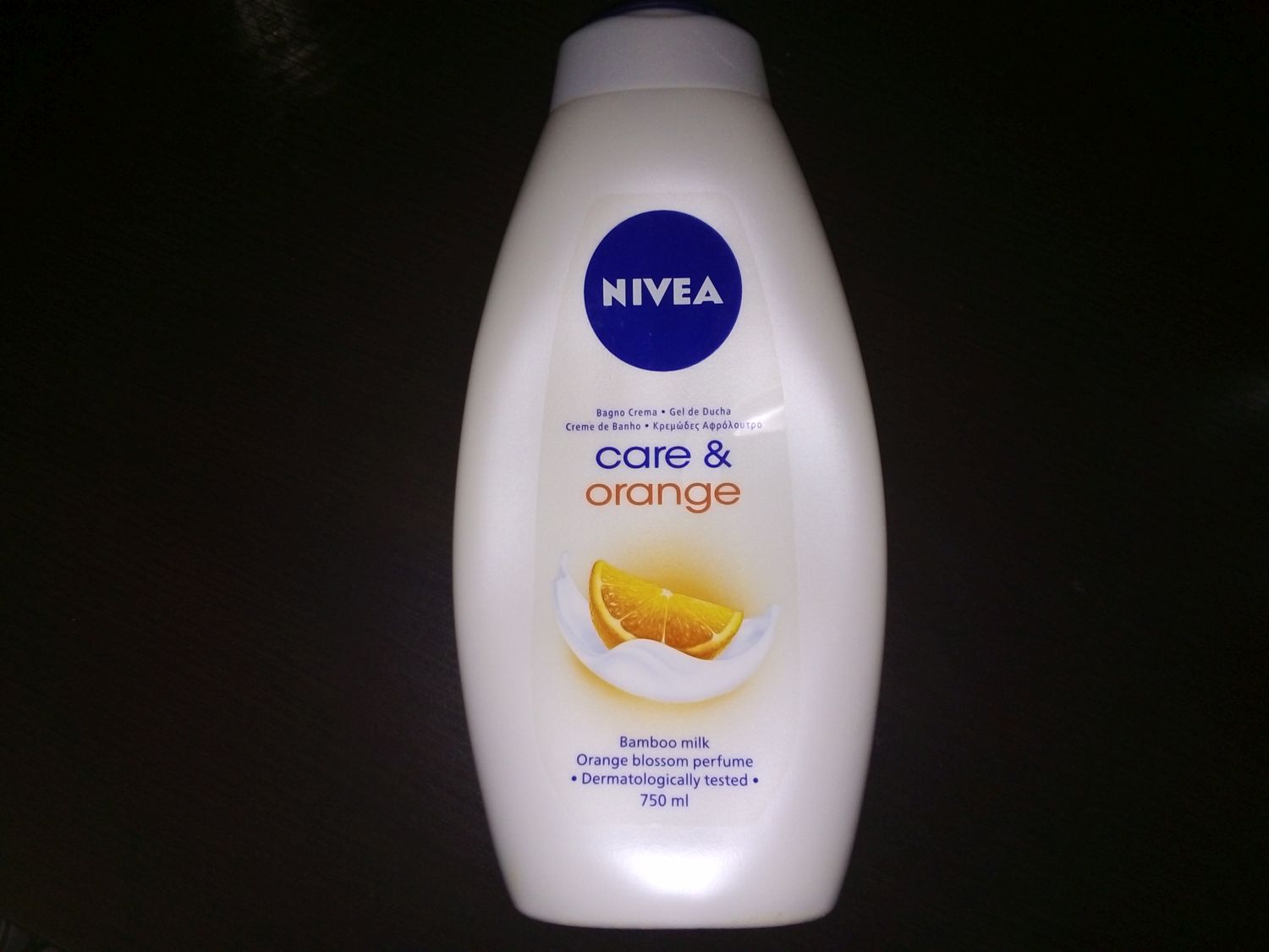 nivea care and orange shower cream